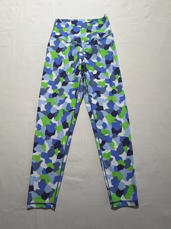 aerie Pants - OFFLINE by Aerie Real Me Crossover Leggings Large Blue Green Camo 7/8 Length